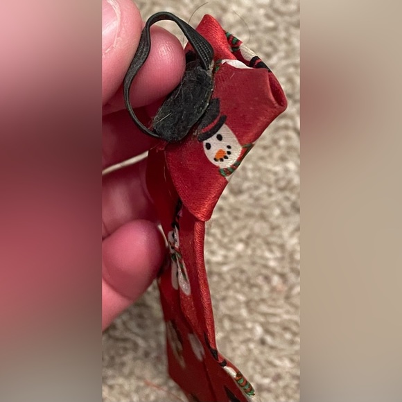 Dog Pet Tie Snowman Christmas Holiday Red - Picture 2 of 4